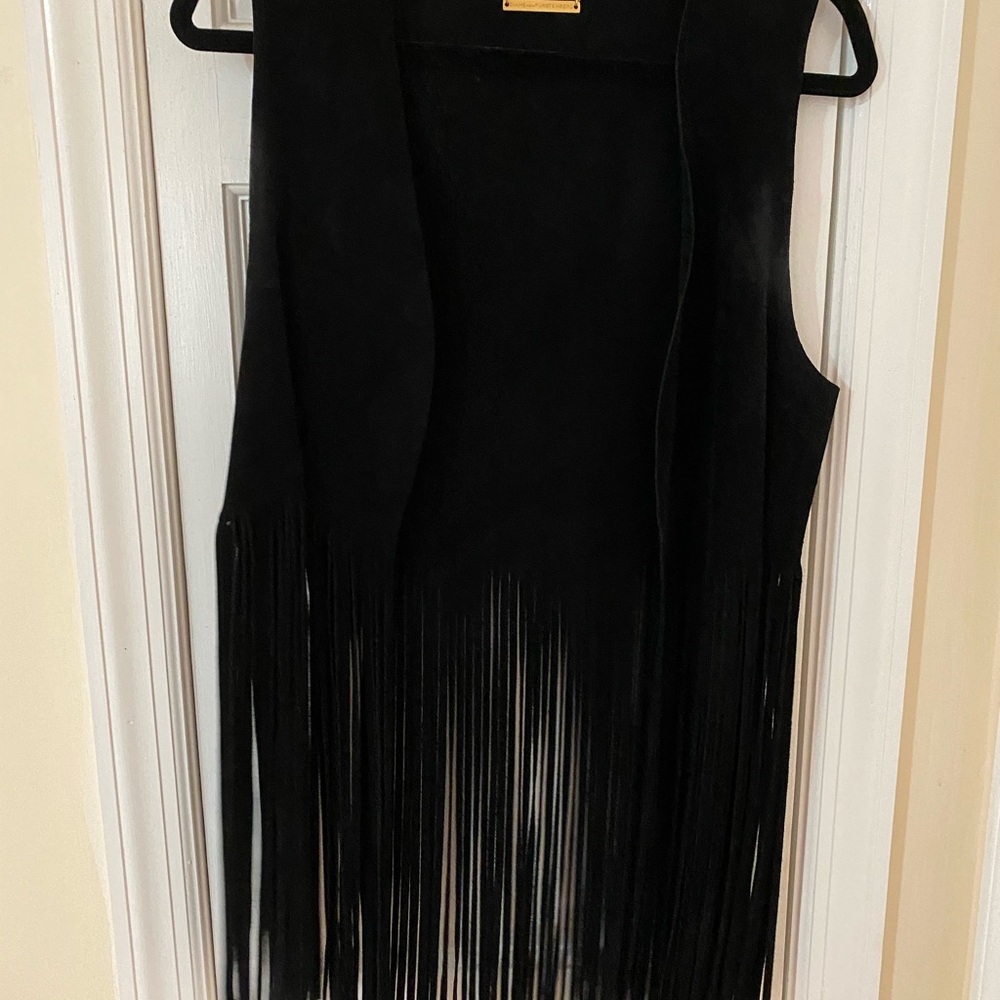 diane von furstenberg vest leather suede - Picture 2 of 8